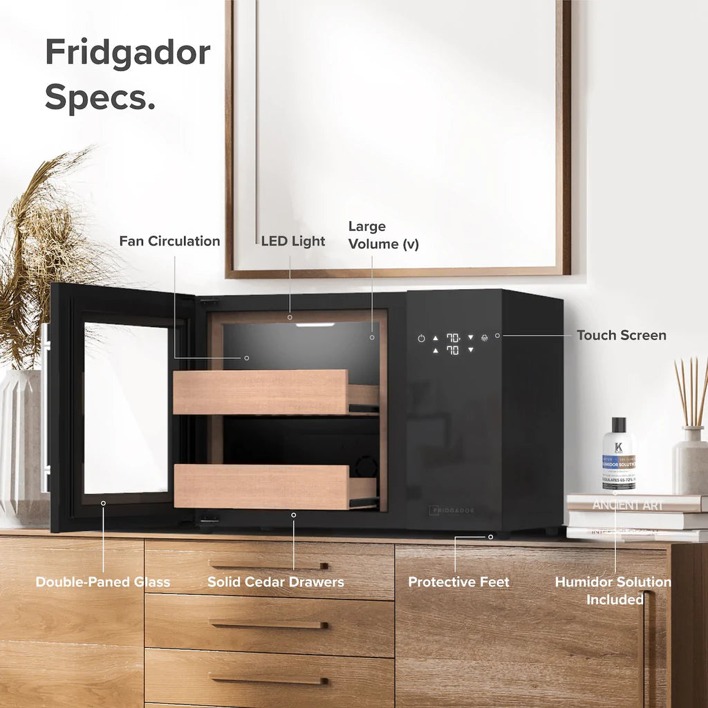 Fridgador Electric Cigar Cooler Humidor | Holds 250 Cigars