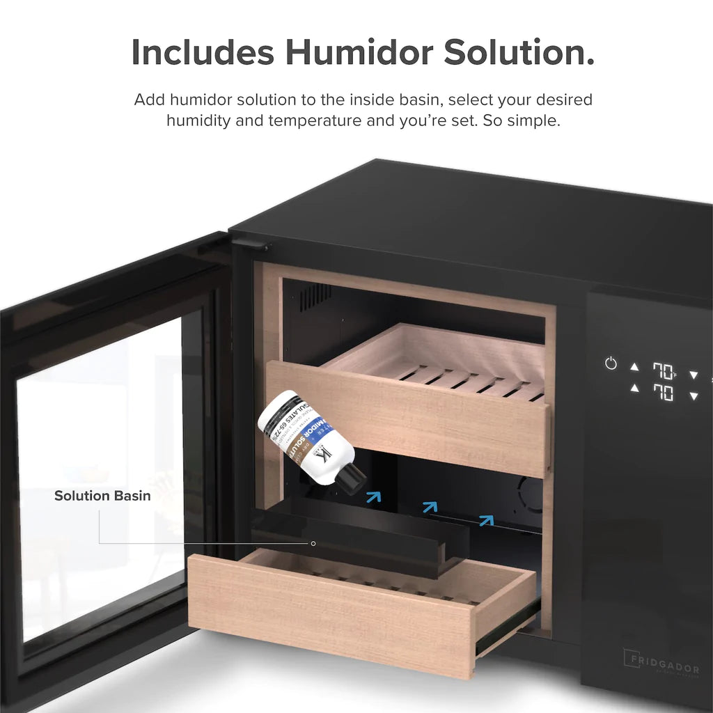 Fridgador Electric Cigar Cooler Humidor | Holds 250 Cigars