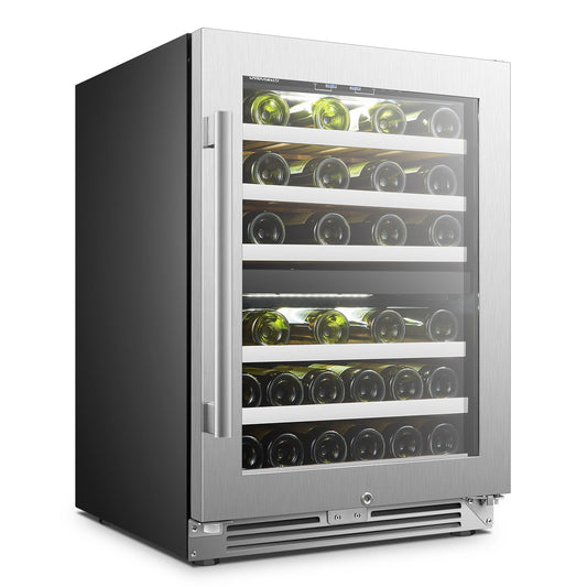 LanboPro 24" Wide, 44 Bottle Dual Zone Wine Cooler