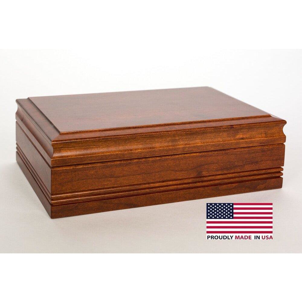 Amish Hand Crafted Wooden Cigar Humidor | Holds 50 Cigars