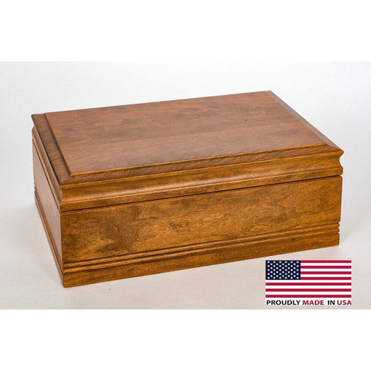 Amish Hand Crafted Wooden Cigar Humidor | Holds 75 Cigars
