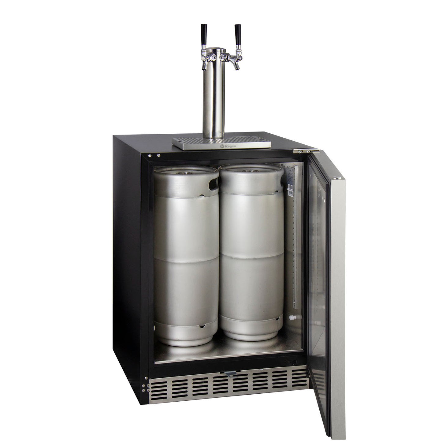 Kegco 24" Wide Dual Tap Stainless Steel Built-In ADA Kegerator with Kit