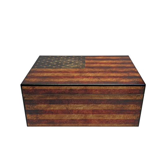 Old Glory with American Flag Finish | Holds 100 Cigars