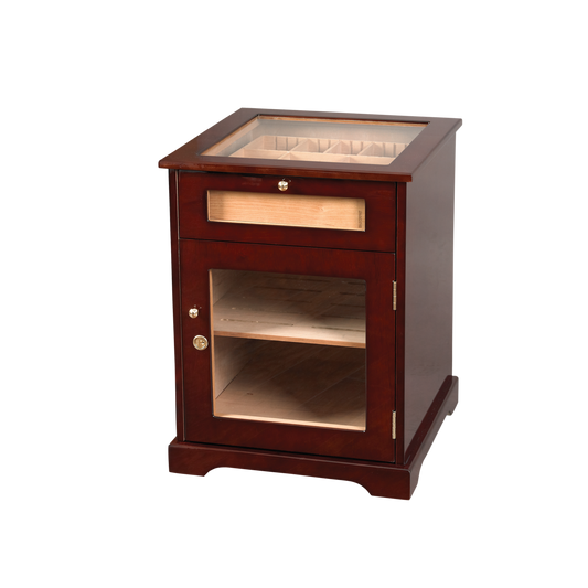 Galleria End Table Small Cigar Humidor Cabinet | Holds 600 Cigars