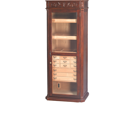 Olde English Cigar Humidor Tower Cabinet | Holds 3500 Cigars