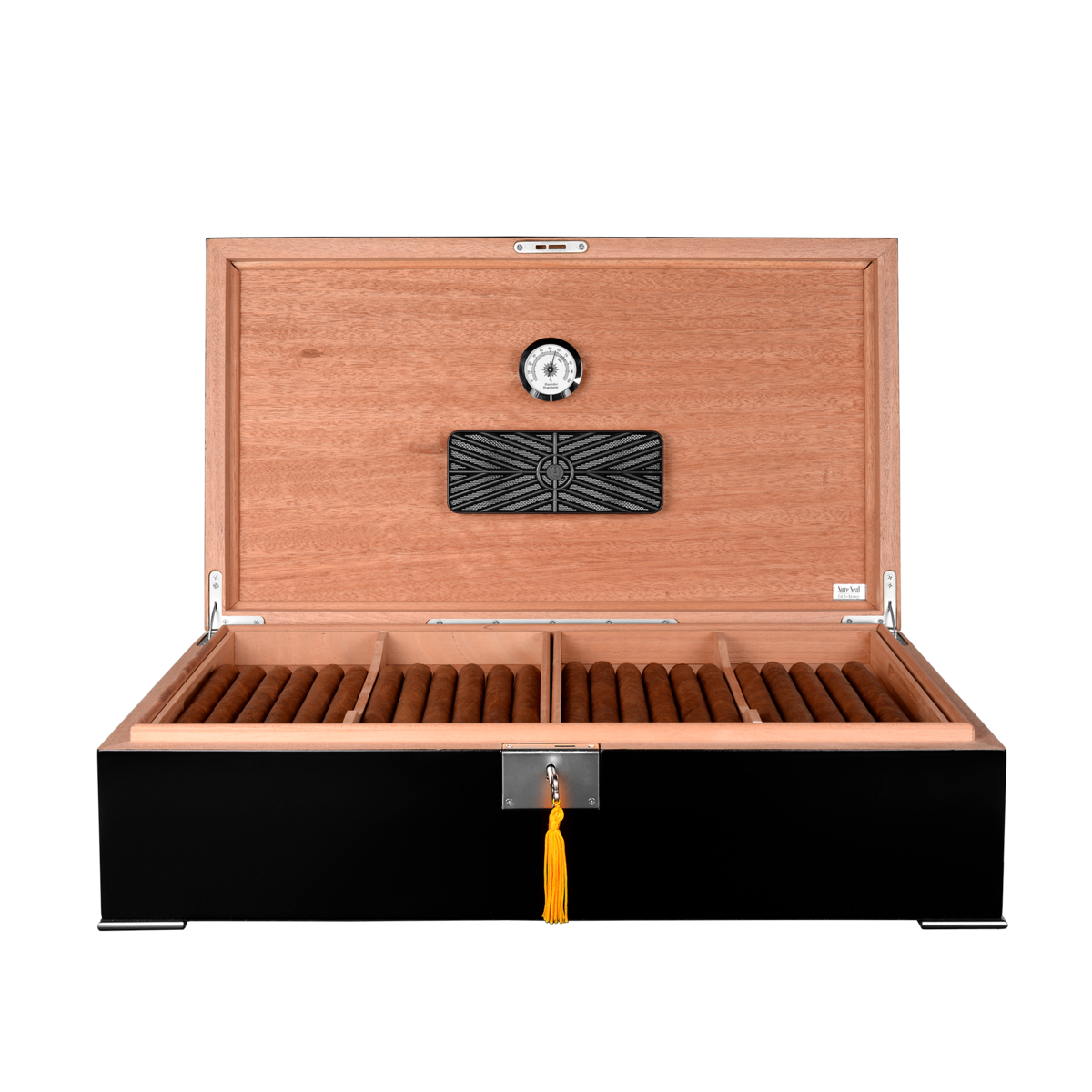 Valentino Noir Desktop Cigar Humidor | Holds 250 Cigars
