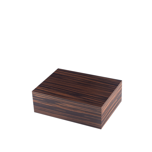 Zebra Desktop Cigar Humidor | Holds 50 Cigars