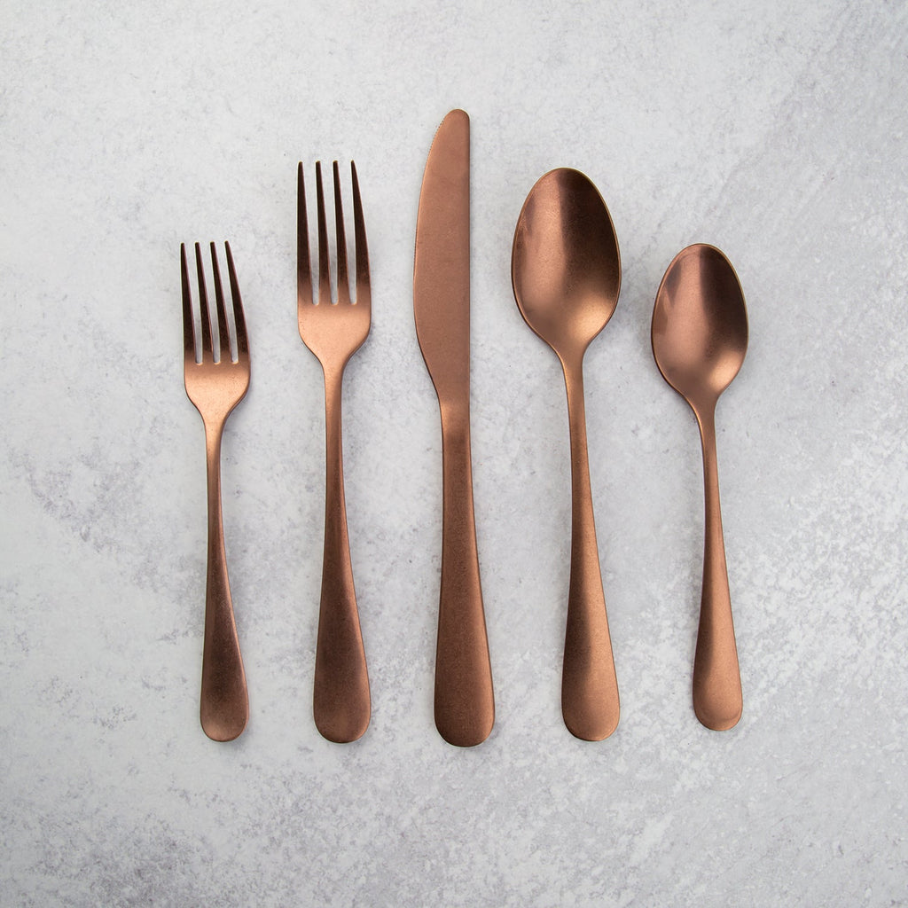 Rhiannon Copper Rumble 20-Piece Flatware Set