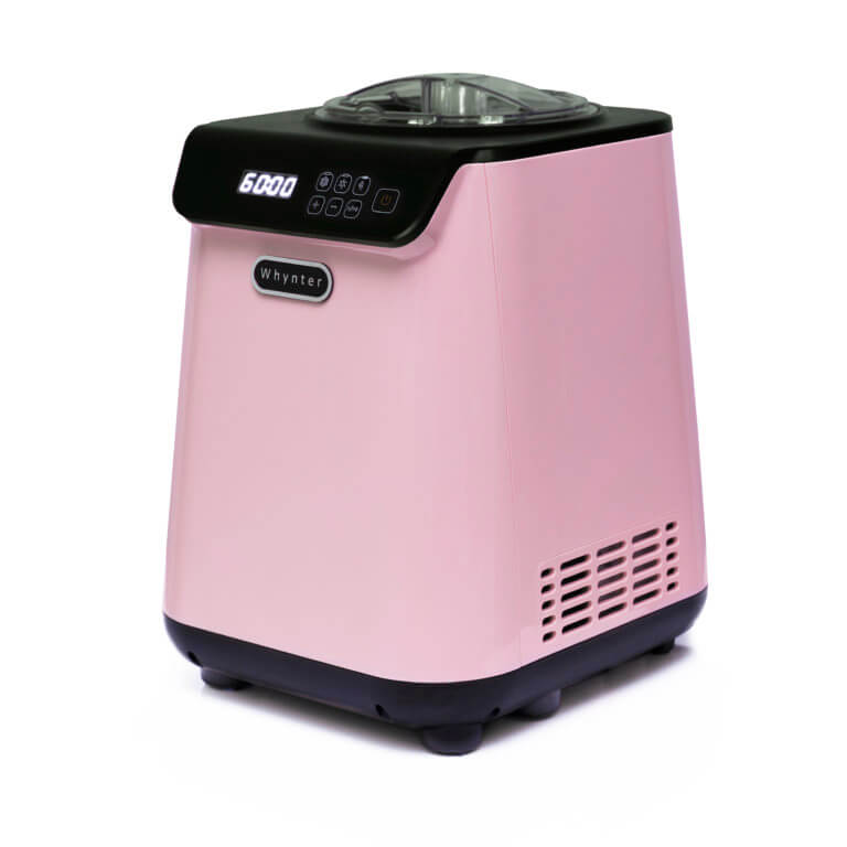 Whynter 1.28 Quart Compact Upright Automatic Ice Cream Maker- Limited Black & Pink Edition