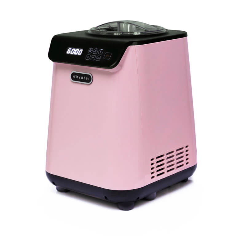 Whynter 1.28 Quart Compact Upright Automatic Ice Cream Maker | Limited Edition Black & Pink