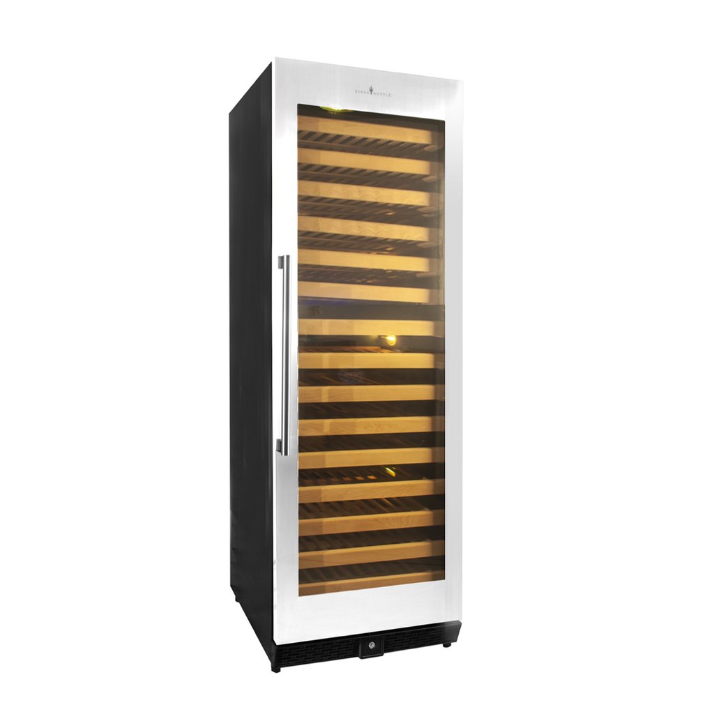 KingsBottle 24” Wide 166 Bottle Single Zone Wine Cooler | KBU170WX