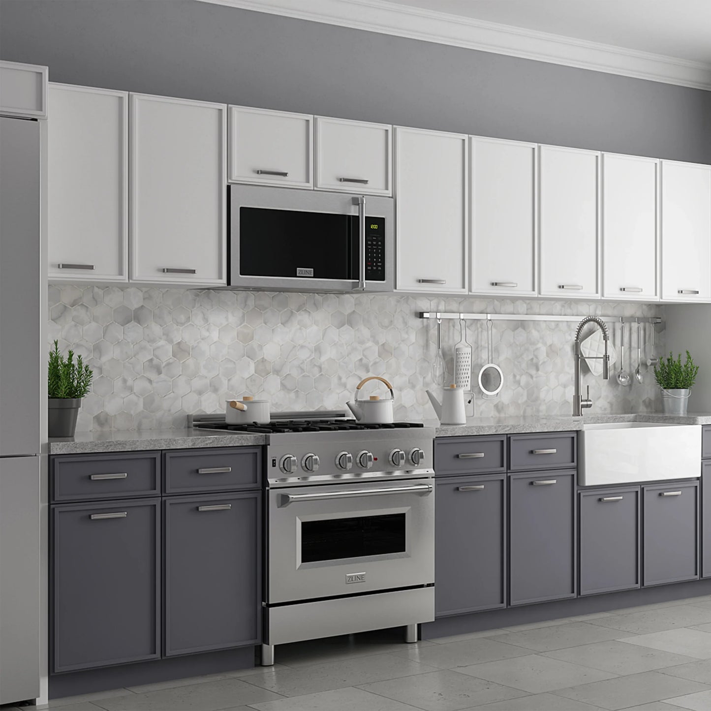 ZLINE 3 Piece Kitchen Package in 30'' | Dual Fuel Range | Over the Range Microwave Oven | Dishwasher