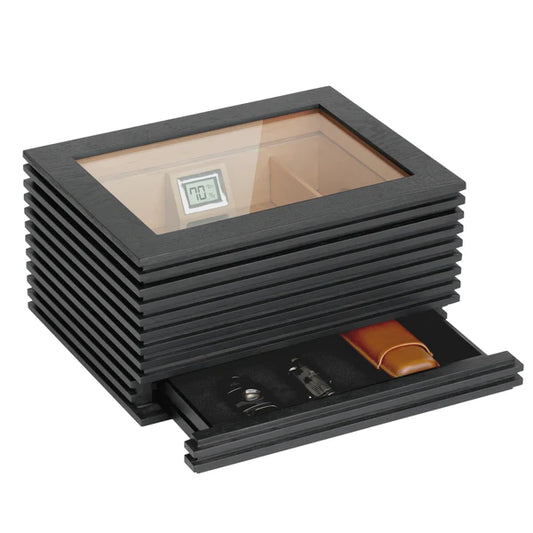 Kobi Glass Top Cigar Humidor | Holds 160 Cigars
