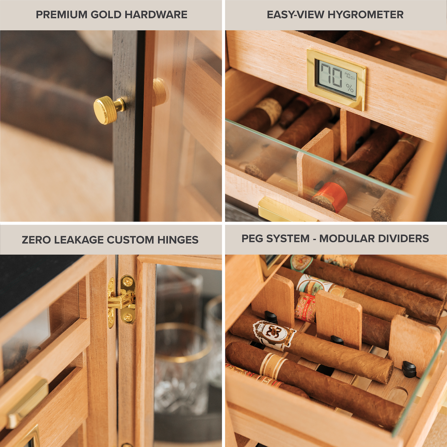 Luca Humidor Cabinet | Holds 100 Cigars