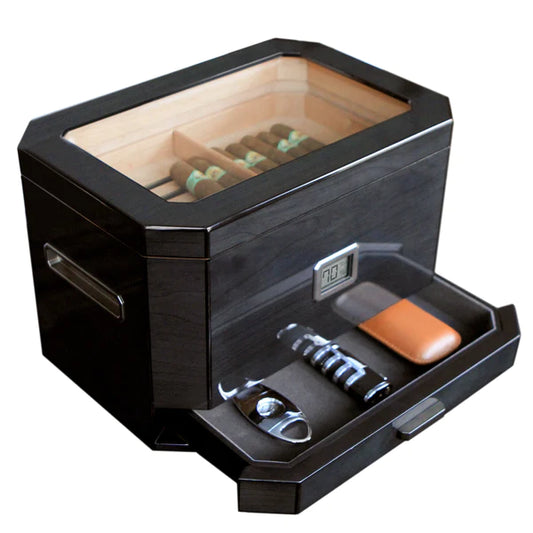 Octodor Glass Top Cigar Humidor | Holds 100 Cigars