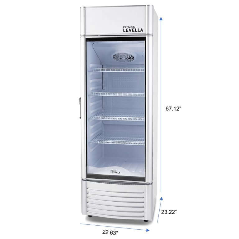 9.0 cu.ft Commercial Display Refrigerator | Silver | PRF90DX