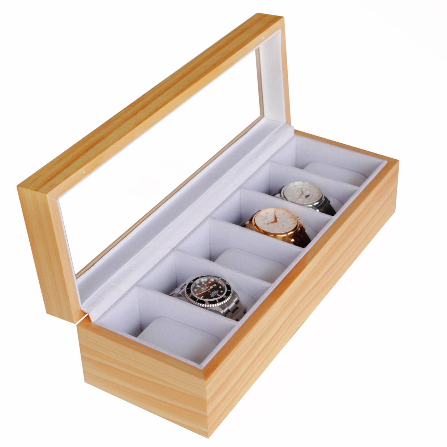 Solid Wood Watch Box - 6 Slot