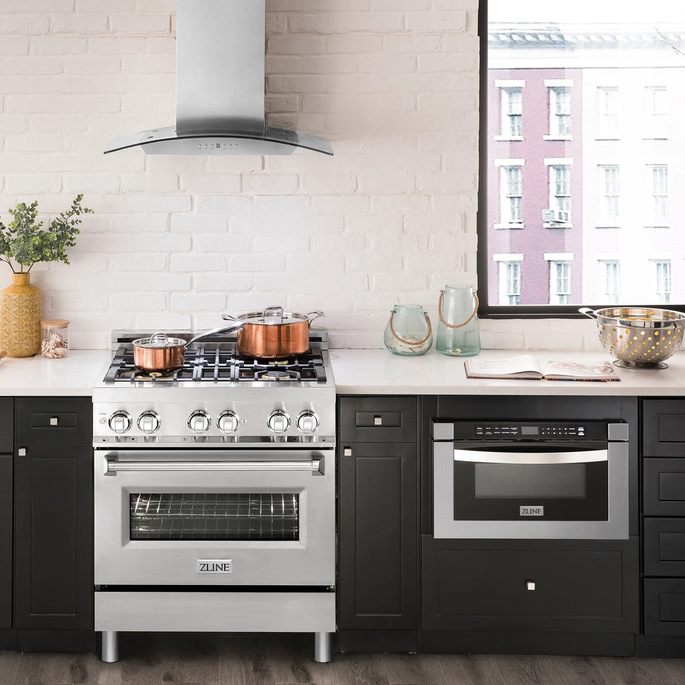 ZLINE 30" Dual Fuel Range with Gas Stove and Electric Oven (RA30)