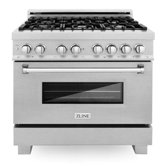 ZLINE 36" Dual Fuel Range with Gas Stove and Electric Oven (RAS-SN-36)