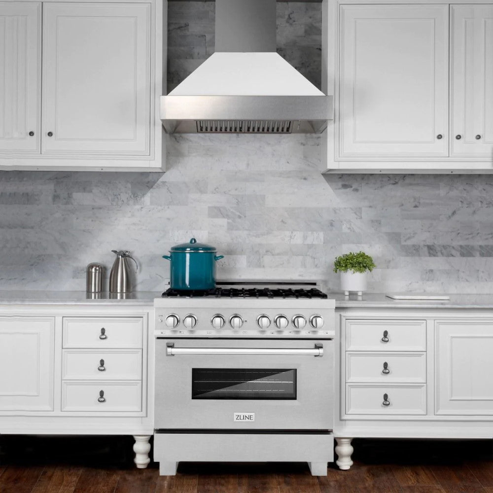 ZLINE 36" Dual Fuel Range with Gas Stove and Electric Oven (RAS-SN-36)
