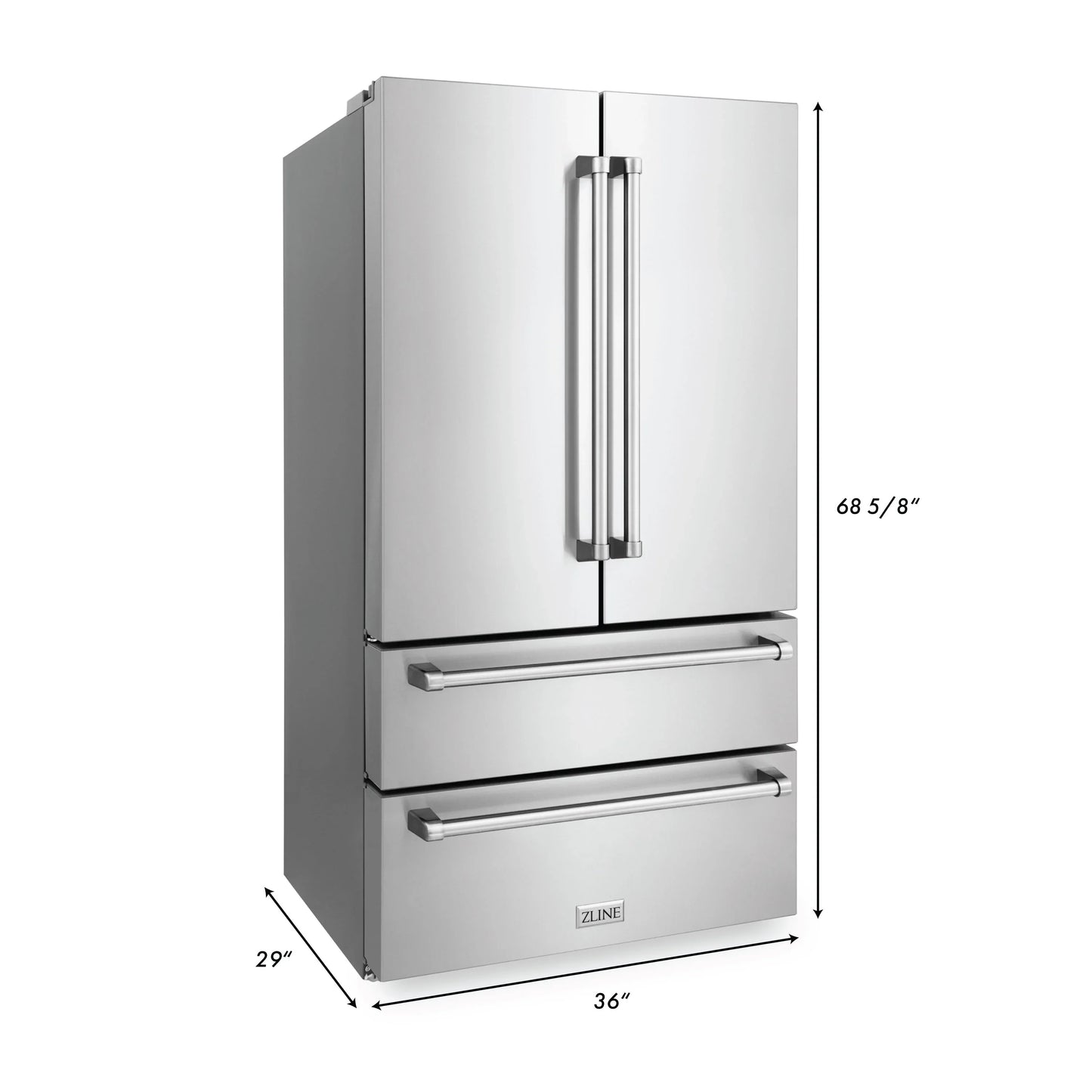 ZLINE 4 Piece Kitchen Package | Refrigerator | Rangetop | Range Hood | Wall Oven