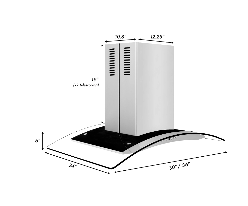 ZLINE GL14i Island Range Hood in Stainless Steel