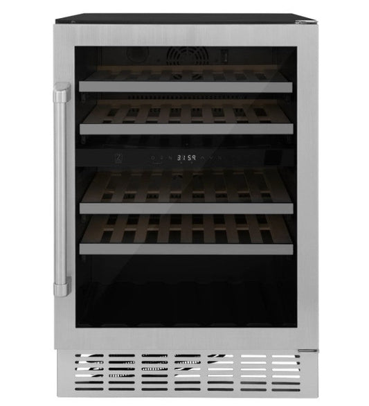 ZLINE 24" Monument Dual Zone 44-Bottle Wine Cooler in Stainless Steel