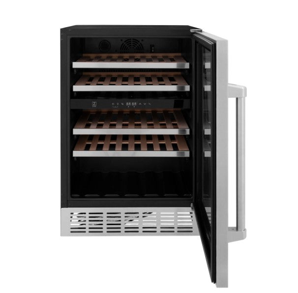 ZLINE 24" Monument Dual Zone 44-Bottle Wine Cooler in Stainless Steel