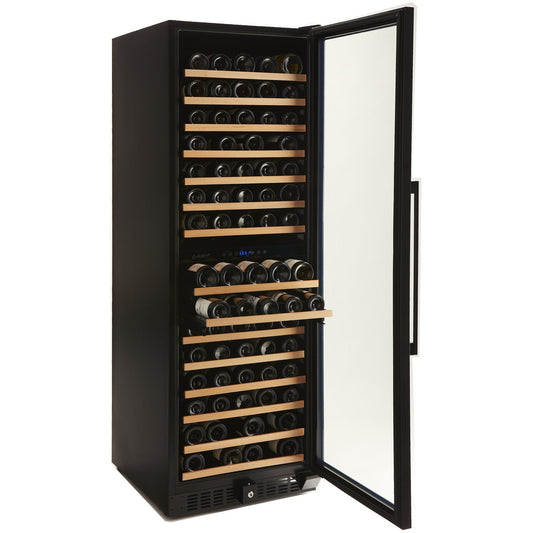 Smith & Hanks 24" Black Stainless Dual Zone Wine Cooler | Holds 166 Bottles  | RW428DRBSS