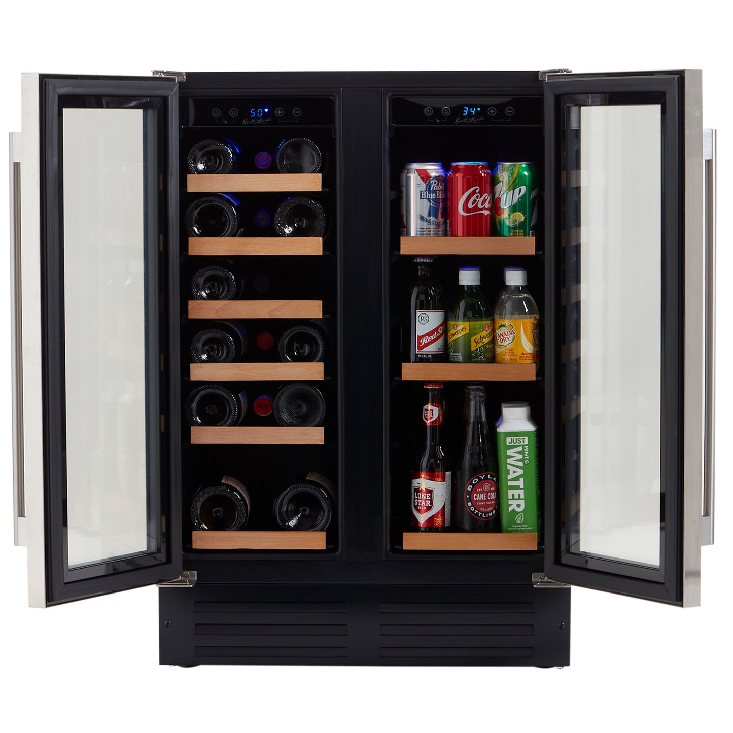Smith & Hanks 24" Dual Zone Wine and Beverage Combo | Holds 19 Bottles and 58 Cans | BEV116D