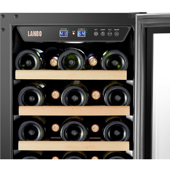 Lanbo 15" Wide, 33 Bottle Single Zone Wine Cooler