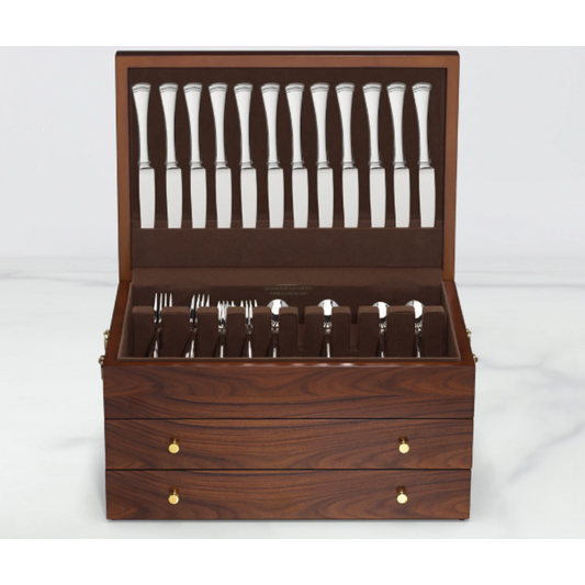 Lenox Rosewood Flatware Chest | Holds Service for 24
