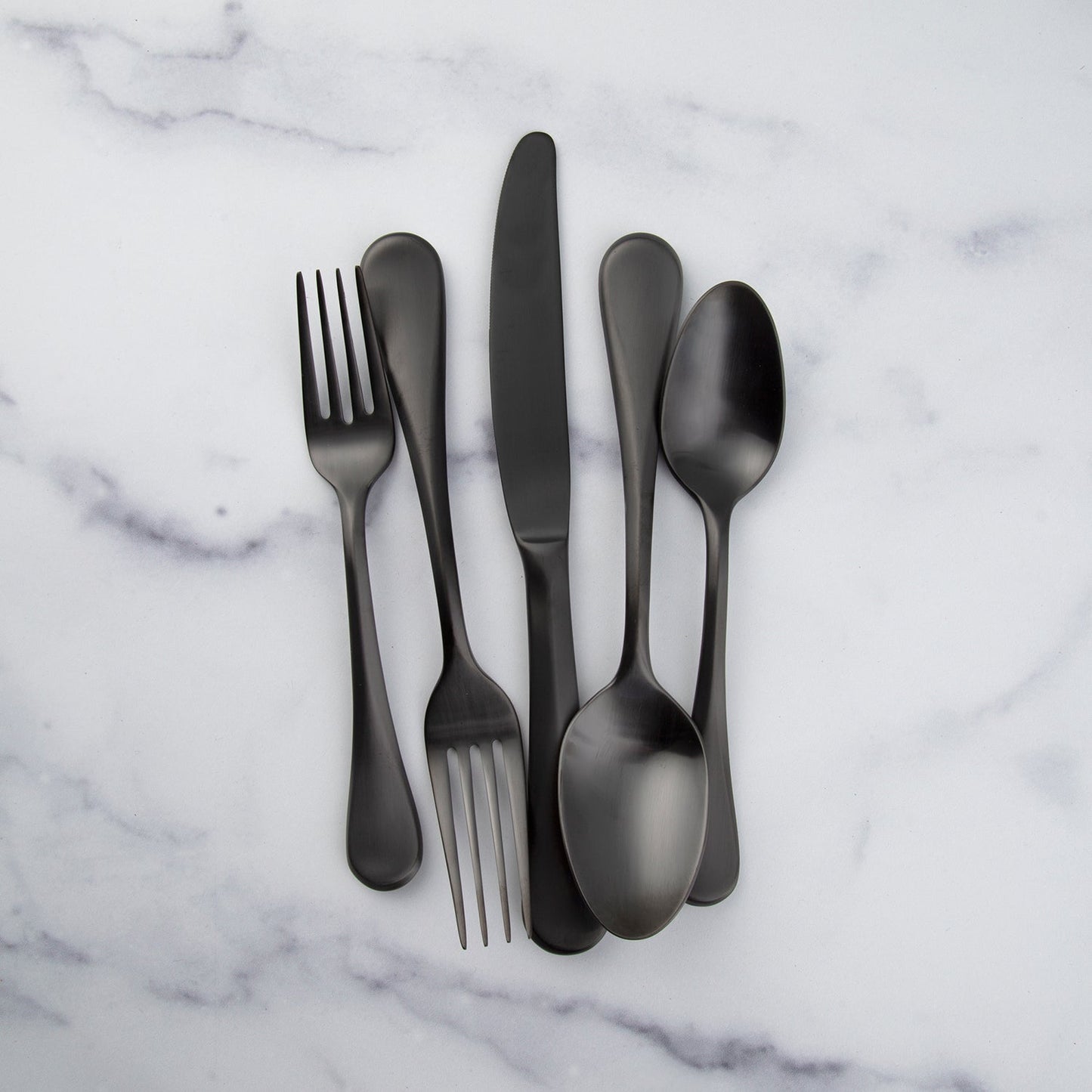 Eloquence Black Satin 20-Piece Flatware Set