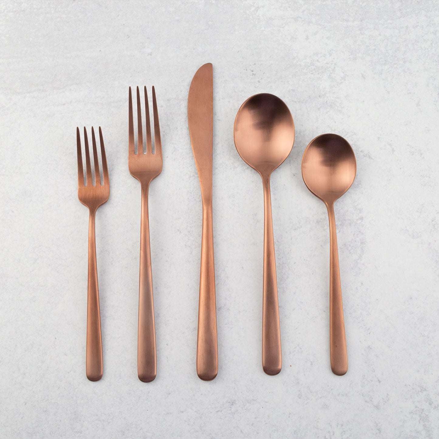 Lorenn Copper Satin 20-Piece Flatware Set