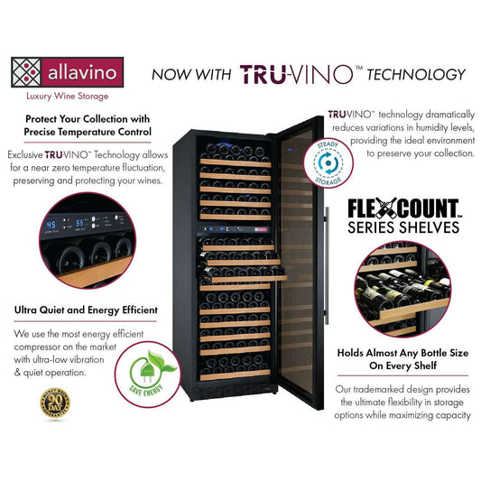 Allavino 24” 172 Bottle Dual Zone Wine Cooler | Tru-Vino Technology and FlexCount II Shelving