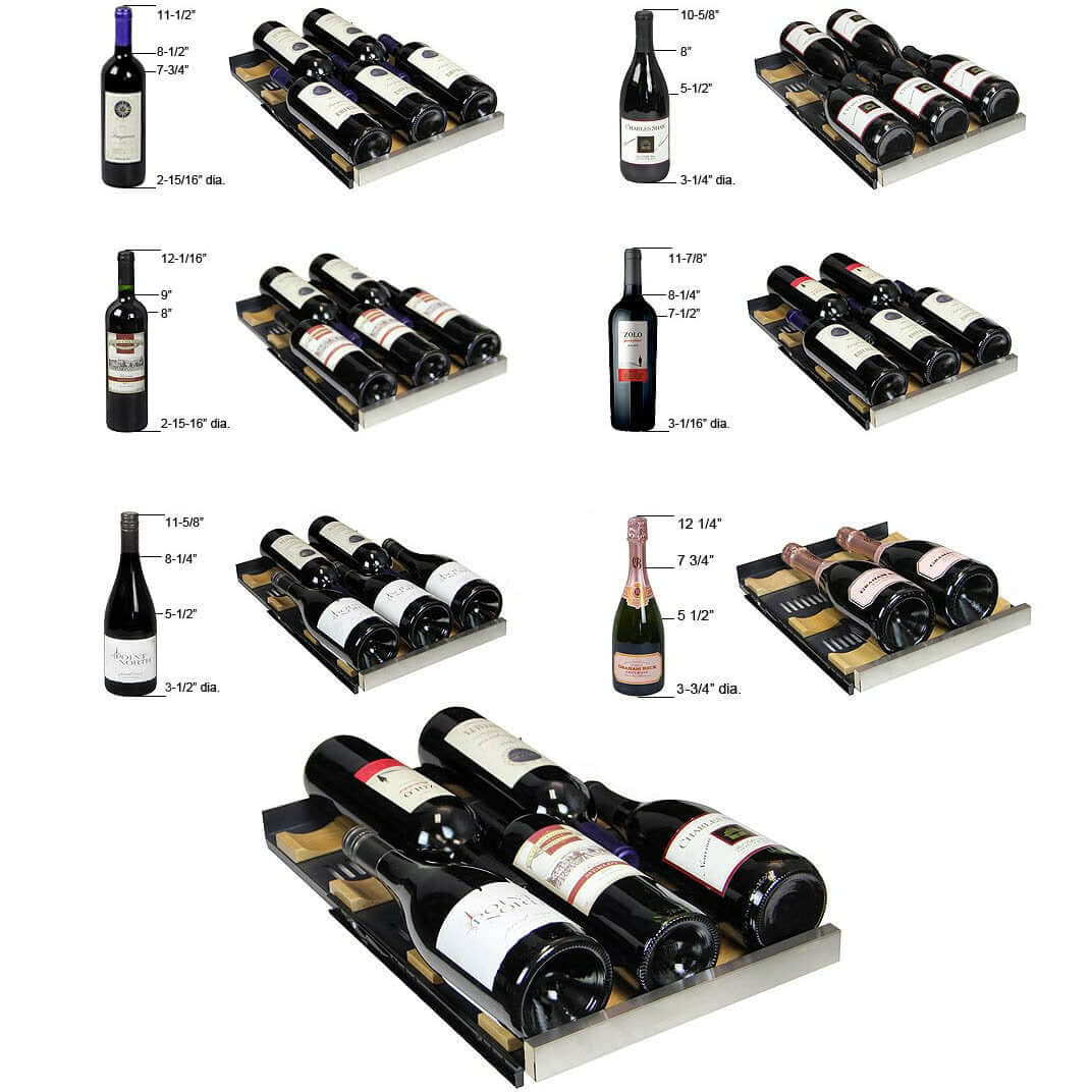 Allavino 15” 30 Bottle Single Zone Wine Cooler | Tru-Vino Technology and FlexCount II Shelving
