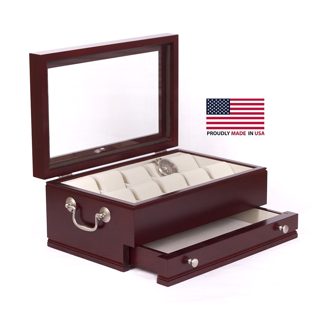 Captain Watch Box and Valet | Holds 10 Watches