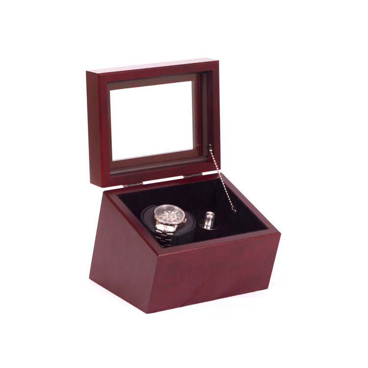 Brigadier Single Watch Winder | Mahogany Finish