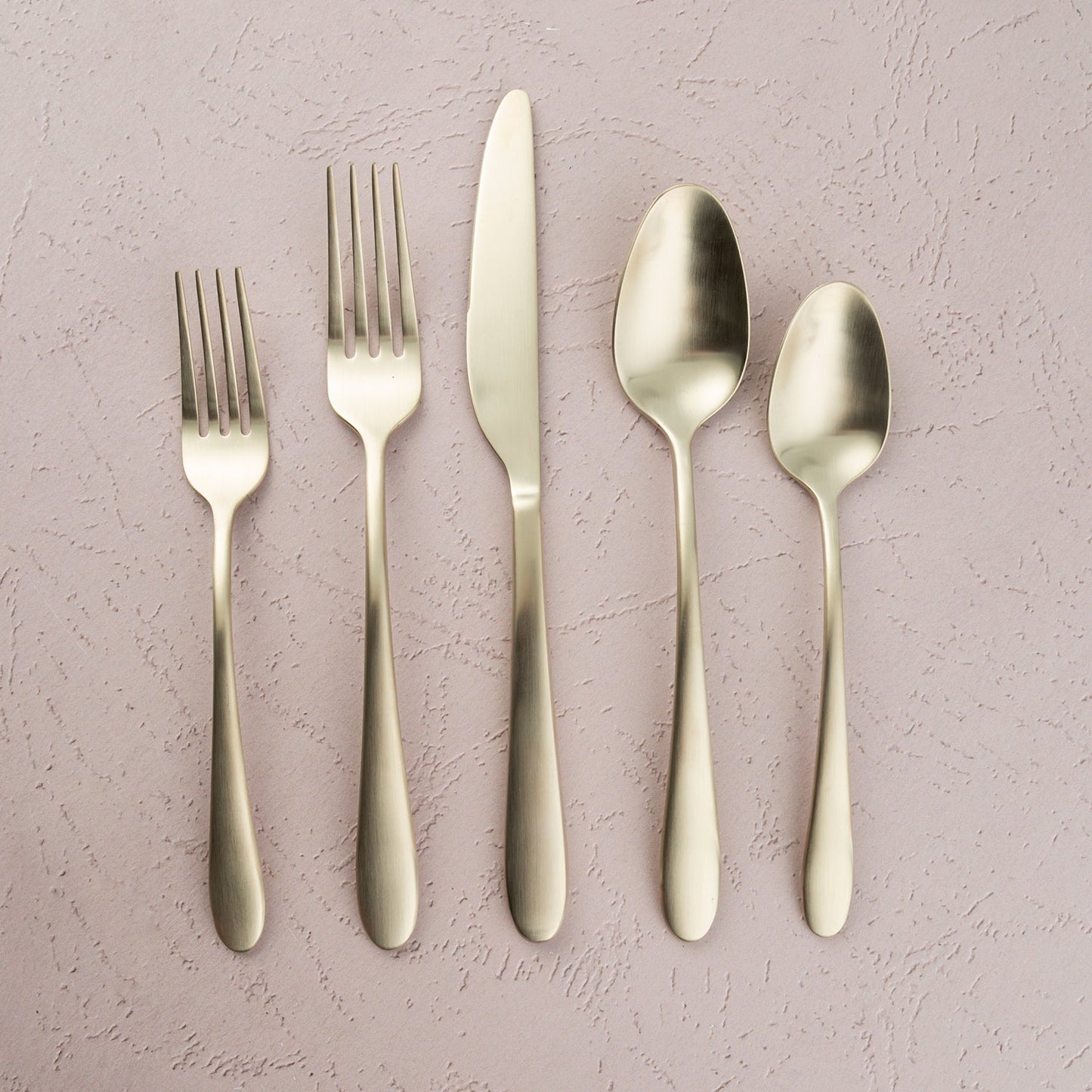 Poet Champagne Satin 20-Piece Flatware Set