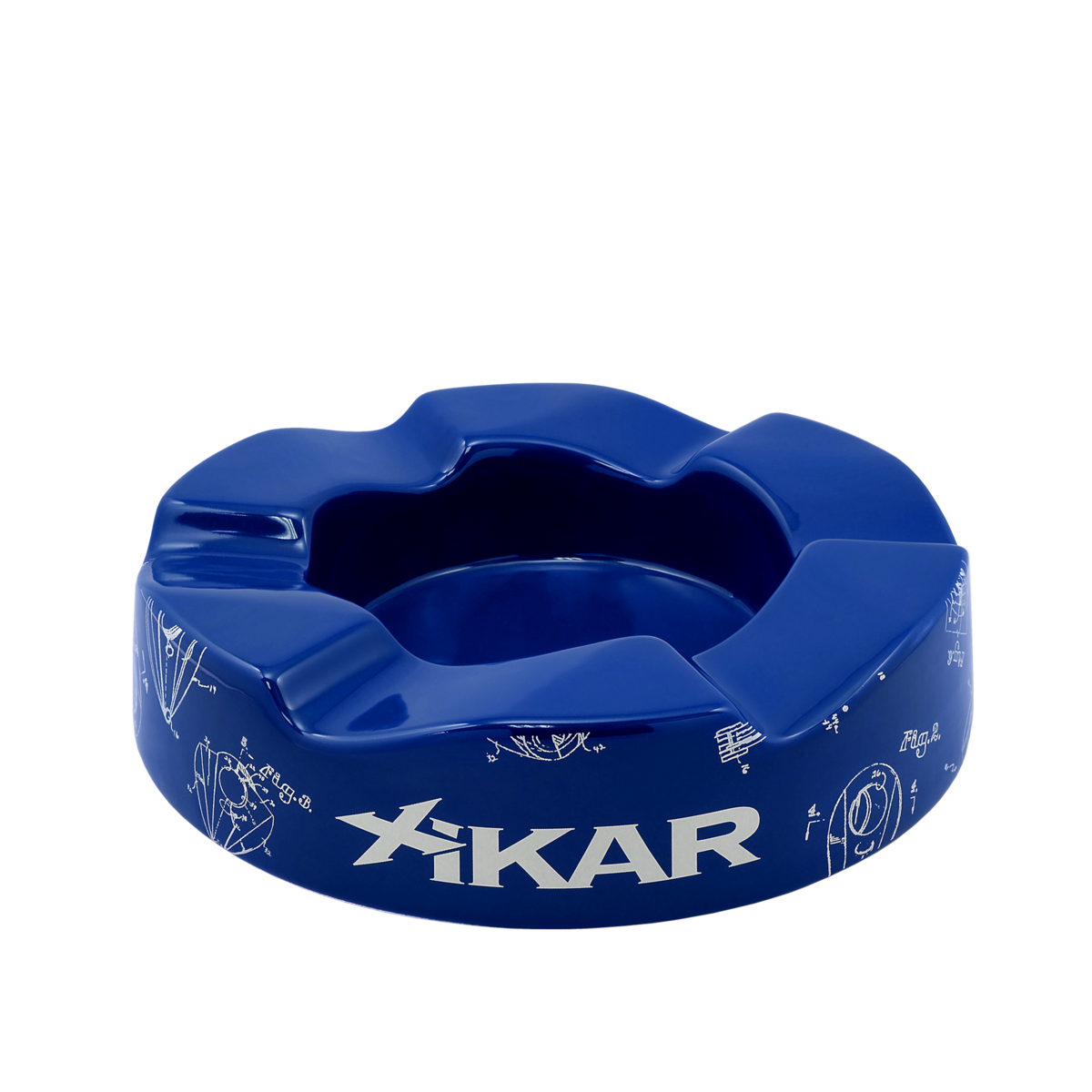 Xikar Wave Ashtray- Blue & White