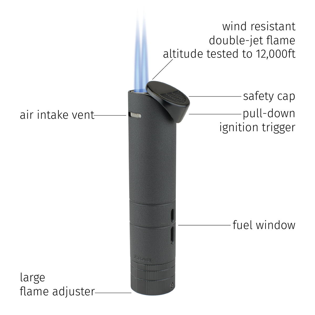 Xikar 5x64 Turrim Lighter | Double Jet Flame