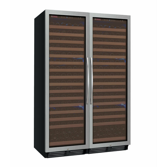 Allavino 48" Wide | 348 Bottle Dual Zone Side-by-Side Wine Cooler | Tru-Vino Technology and FlexCount II Shelving