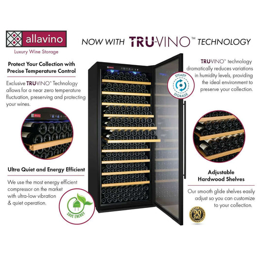 Allavino 32” Wide | Freestanding Single Zone Wine Cooler | Holds 277 Bottles