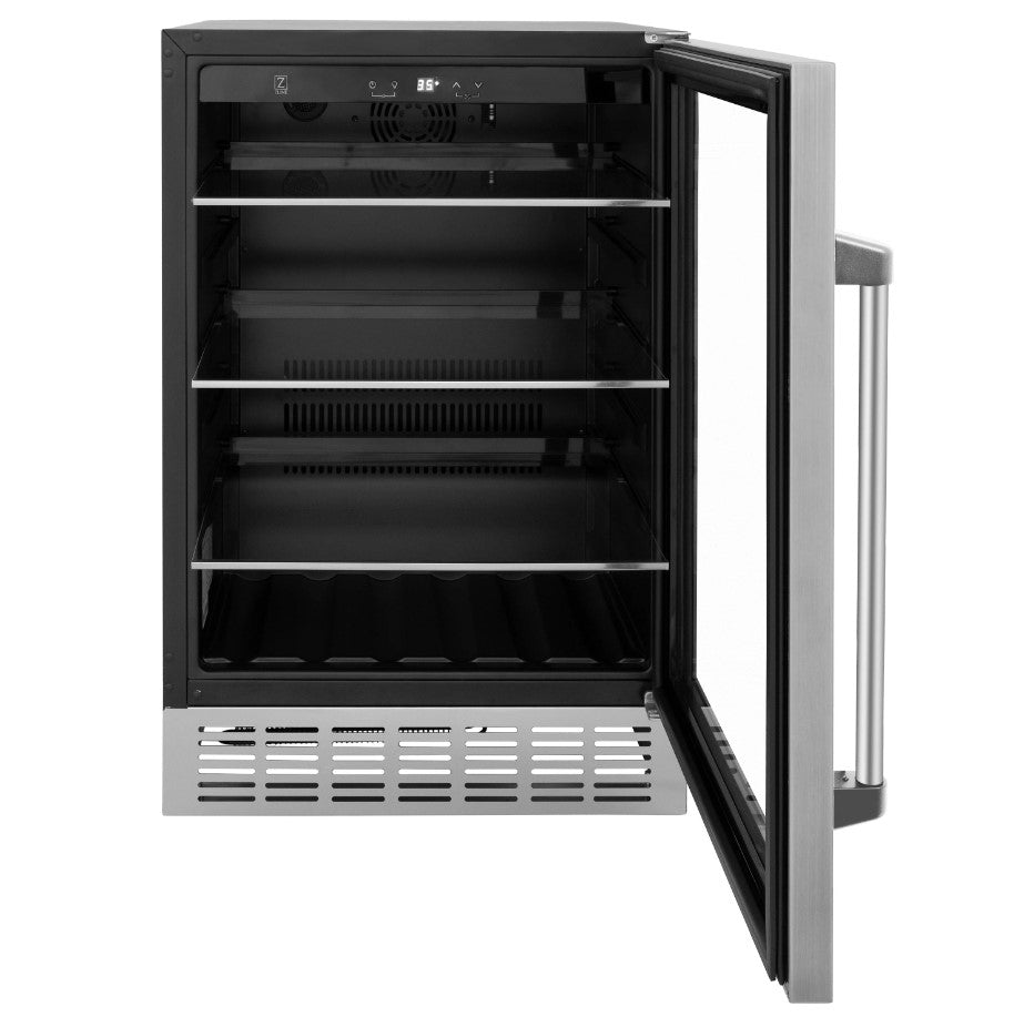 ZLINE 24" Monument 154 Can Beverage Fridge in Stainless Steel (RBV-US-24)