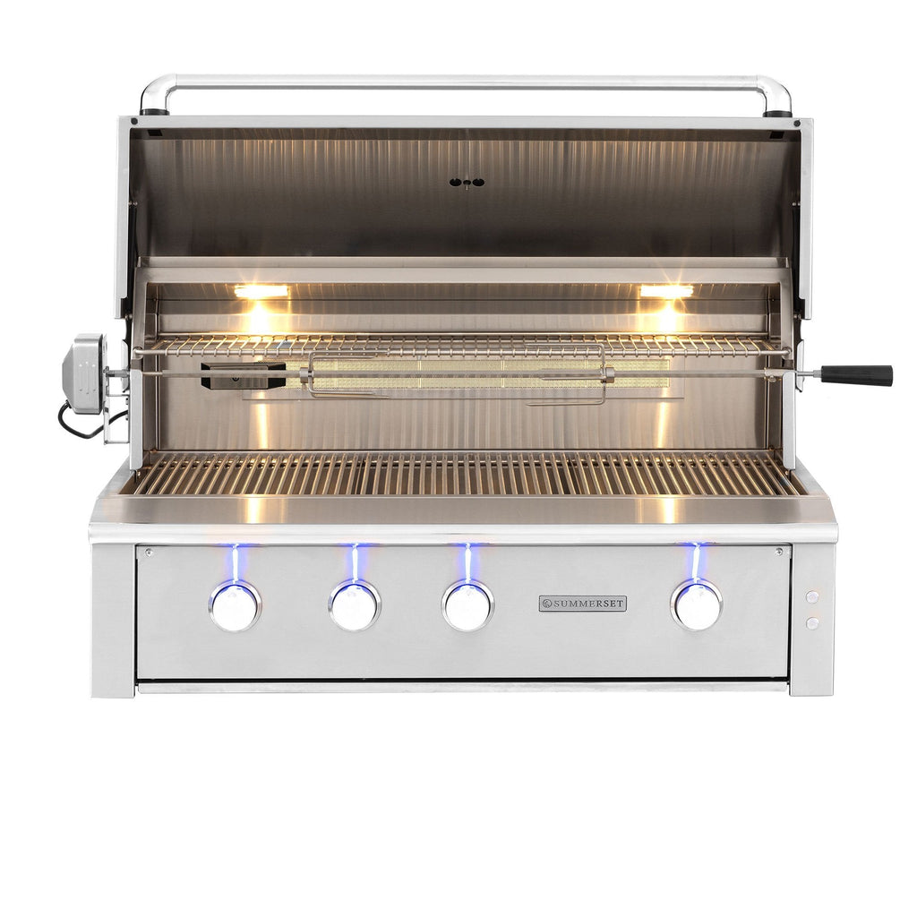 Summerset Alturi 42 inch Built-in Grill with Stainless Steel 304 Stainless Steel Main Burners & Rotisserie Back Burner ALT42T