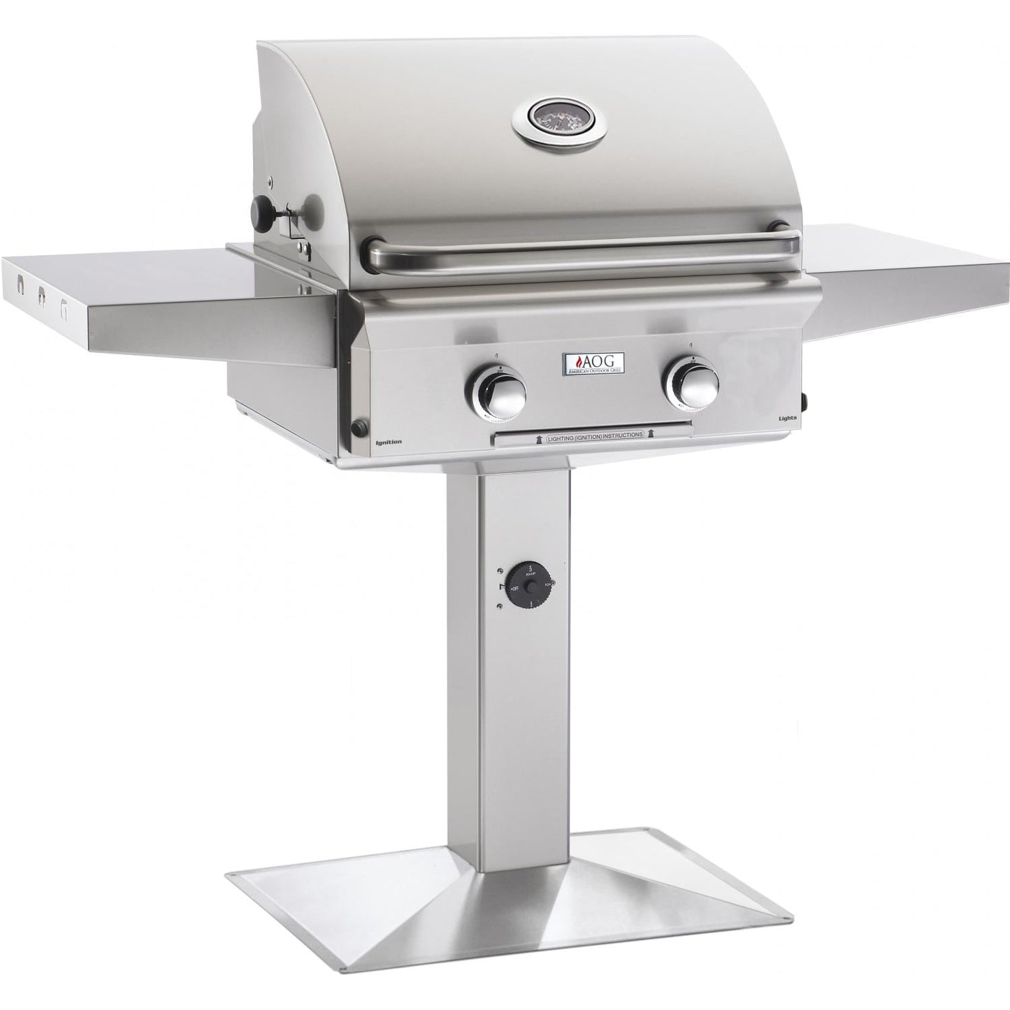 American Outdoor Grill 24" L-Series Freestanding 2-Burner Natural Gas Grill on Pedestal (24NPL-00SP)