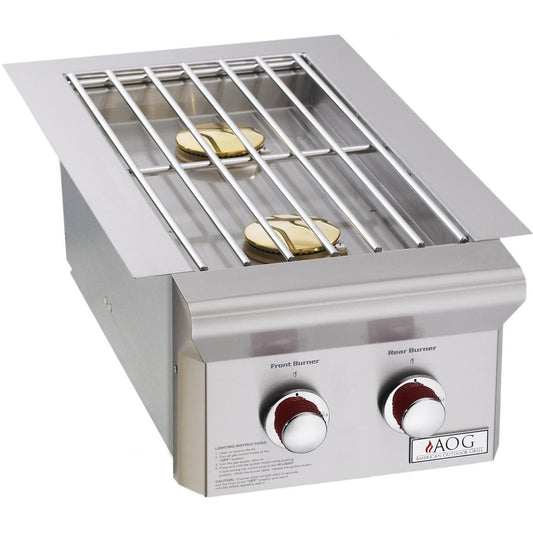 American Outdoor Grill T-Series Built-In Double Natural Gas Side Burner with 25,000 BTU's (3282T)