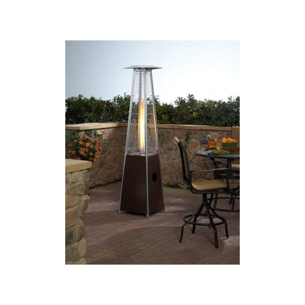 AZ Patio Heaters 87" Bronze Residential Hammered Glass Tube Patio Heater - 40000 BTU's
