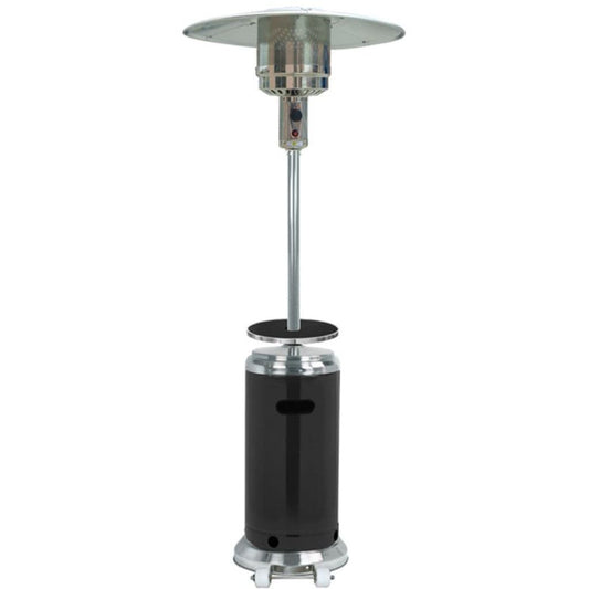 AZ Patio Heaters 87" Stainless Steel/Black Patio Heater with Table
