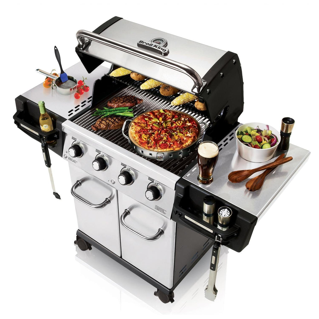 Broil King Regal S420 PRO 4-Burner Gas Grill - With Rotisserie & Side Burner - Stainless Steel - 956314 LP / 956317 NG